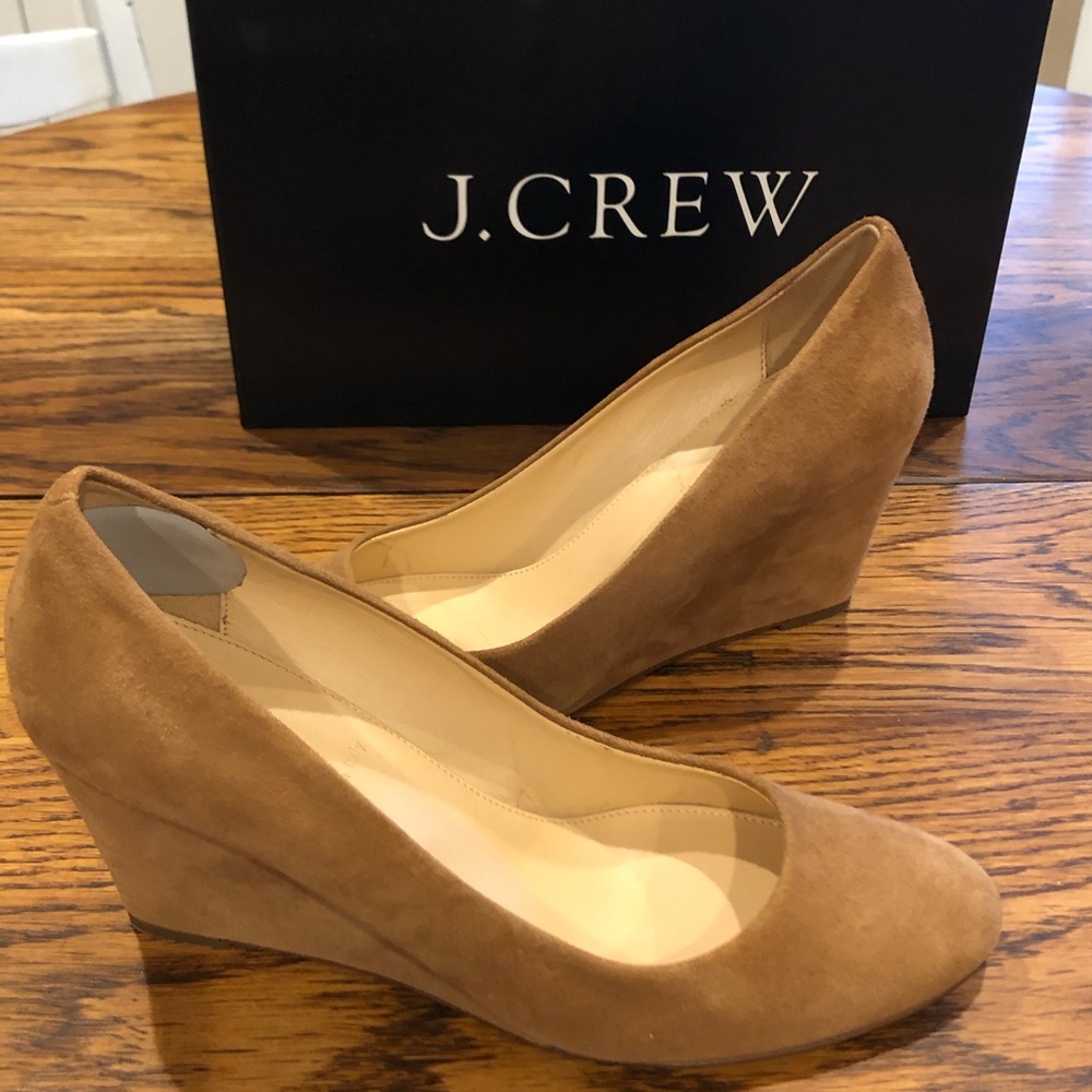 J.Crew like new Martina suede wedge shoe